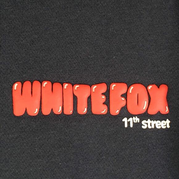 White Fox 11th Street She's So Lucky Oversized Hoodie M/L Leopard Splice New - Picture 7 of 10